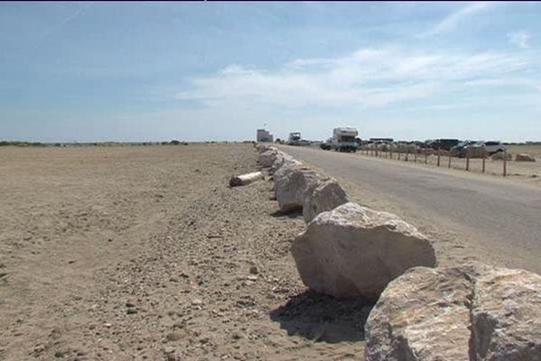 La plage de Piémanson aujourd'hui complètement déserte