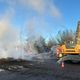 L'accès au port de Bordeaux nettoyé après le départ des agriculteurs vers 8 heures.