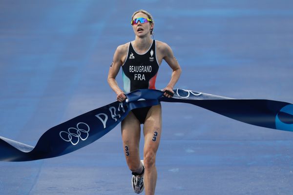 Cassandre Beaugrand a remporté la médaille d'or à l'épreuve de triathlon féminin, ce mercredi 31 juillet 2024, à Paris.