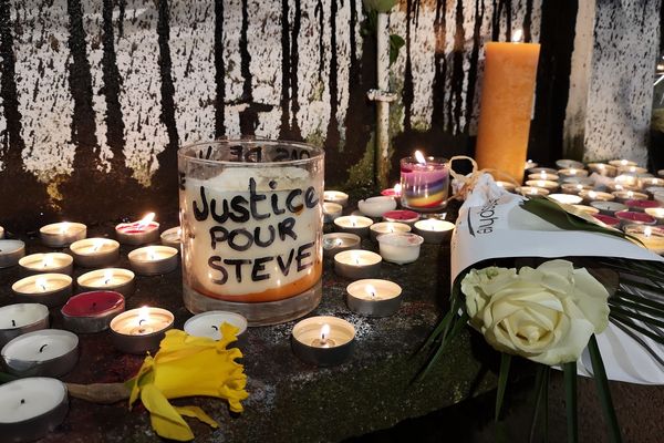 Hommage à Steve Maia Canico, sur les bords de Loire à Nantes, 21 février 2020