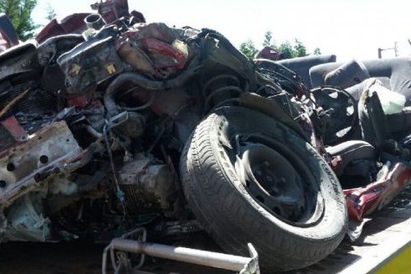 Le véhicule dans lequel 3 passagers sont morts le 30 juin à Saint-Jouin-de-Marnes.