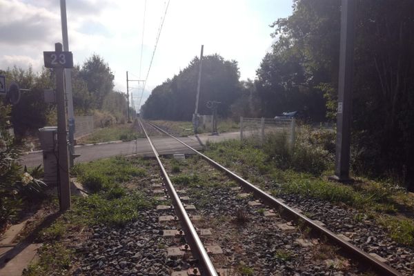 Le drame a eu lieu en pleine campagne, entre les passages à niveau 23 et 24. La ligne venait de rouvrir, trois ans après l'accident de Millas, au n°25 