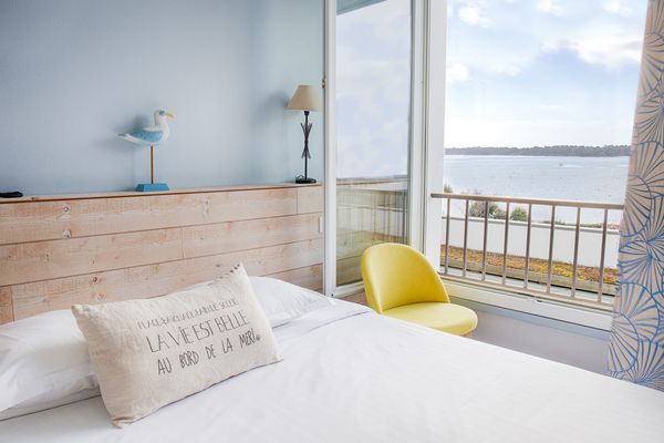 Vue sur mer à l'hôtel Le Parc Flétan de Larmor Baden