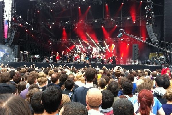 Le groupe Dionysos sur la scène de Rock en Seine, vendredi 24 août