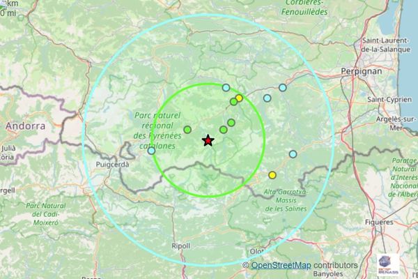 L'épicentre du séisme d'une magnitude de 3,3 sur l'échelle de Richter est situé près de Prades en Conflent.