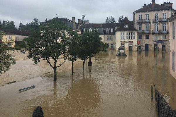 A Salies-de-Béarn, le Saleys a débordé en juin 2018.