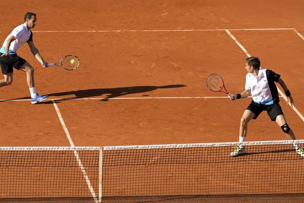 LLodra et Mahut lors des quarts de finales à Roland-Garros 2013