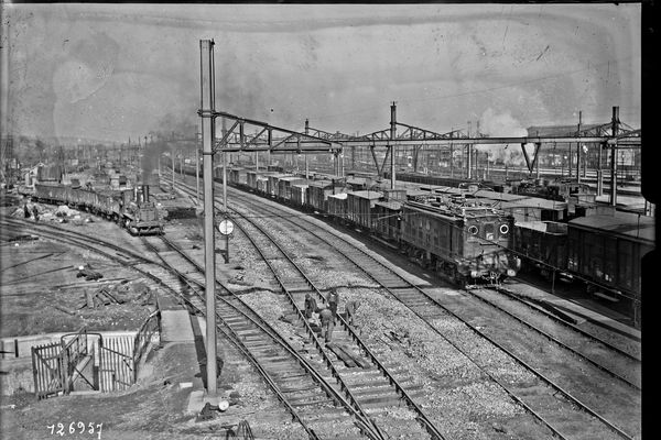 La gare de Juvisy-sur-Orge en 1928.