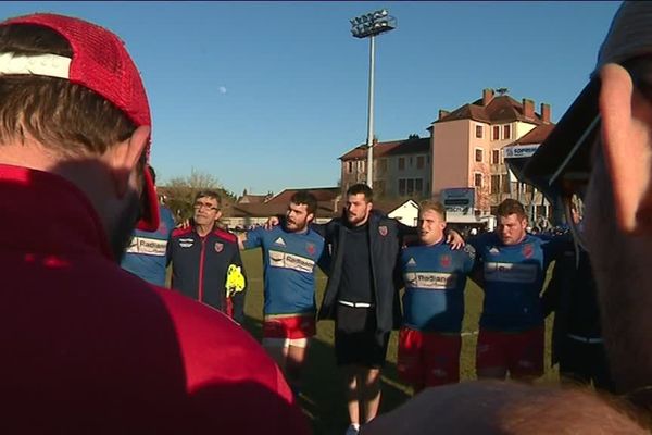 Stade Dijonnais après sa victoire face à Grasse le 17 février 2019