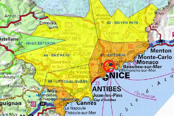 Les Alpes-Maritimes sont en alerte Orange ce dimanche.