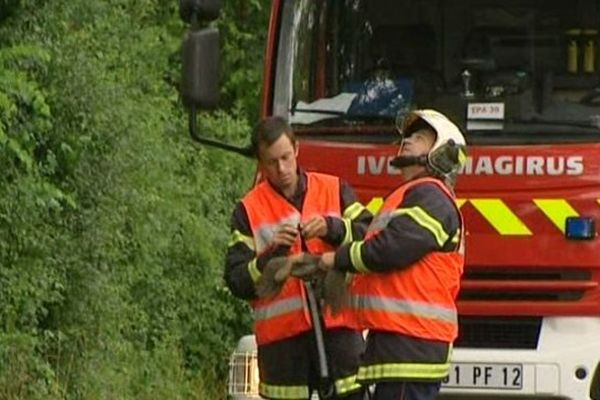 Dimanche matin, les pompiers sont à pied d'oeuvre en Aveyron. 