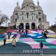 Les escaliers de Montmartre ont été repeintes aux couleurs des JO de Paris.