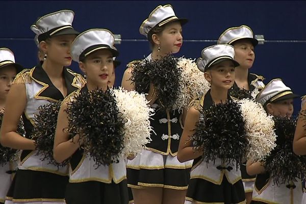 Un groupe de majorettes en compétition à Agen le 31 août 2018. 