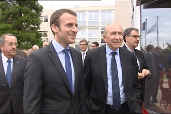 Emmanuel Macron à Lyon aux côtés de Gérard Collomb - archives juin 2016