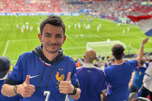 Alex, à Düsseldorf dans les tribunes de la Merkur Spiel Arena pour assister à France-Autriche le 17 juin 2024.