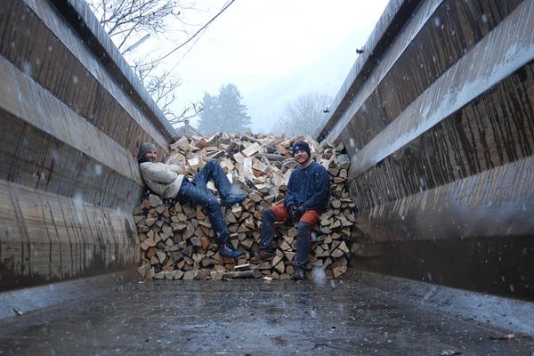 Une partie du bois récupéré dans les Vosges, mi-novembre.