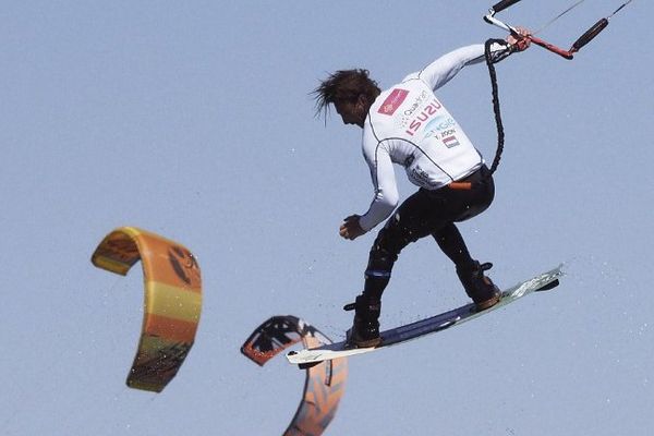 Le néerlandais Youri Zoon au mondial du vent 2017 à Leucate.