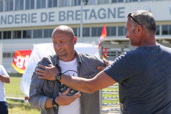 Maël Le Goff (CGT) soulagé après l'annonce de la non-fermeture de l'usine de Caudan (56)