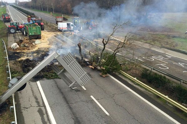 L'autoroute A64 entre Muret et Saint-Gaudens, le 07/02/2018
