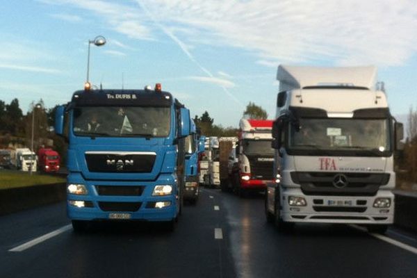 Manifestation des routiers du 30 novembre.