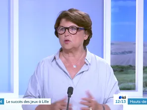 Martine Aubry était l'invitée du JT ICI 12/13 de France 3 Hauts-de-France le 13 août