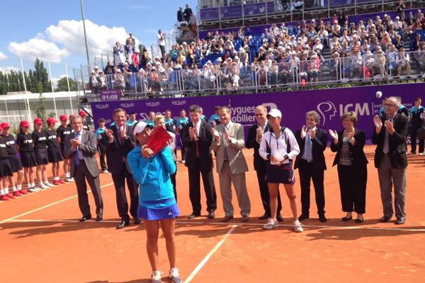 La joie de Monica Puig après sa victoire