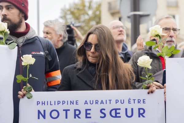 Rassemblement en hommage à Philippine, en septembre 2024, à Paris.