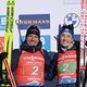 Quentin Fillon Maillet et Paula Botet, 2e du relais mixte simple d'Oberhof.