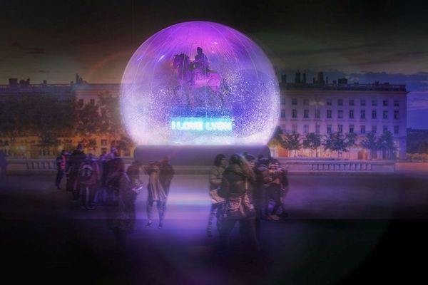 Pour les 25 ans de la Fête des Lumières, à Lyon, la place Bellecour retrouvera la boule à neige.