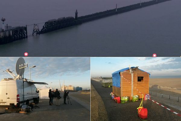 Un car régie, des techniciens et deux caméras de cinéma devraient être mobilisés 24 heures au bout de la digue de Dunkerque, pour le Facebook live de Dunkirk.