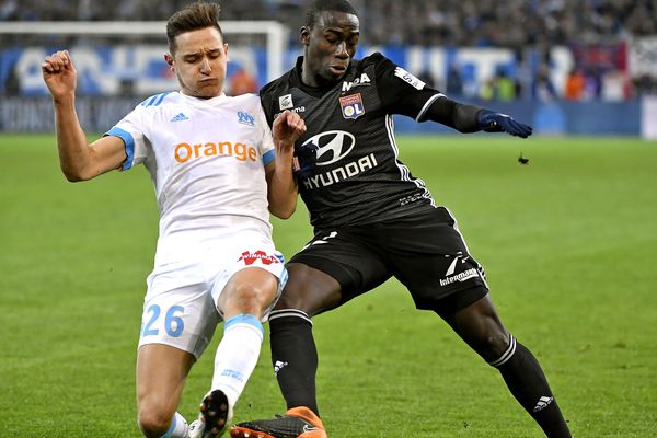 Florian Thauvin lors du match contre Lyon le 18 mars 2018.