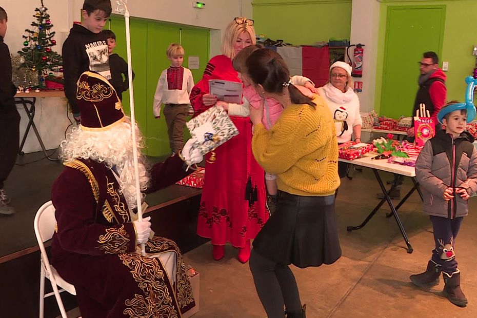 Dijon.  Ukrainian refugees celebrate Saint Nicholas