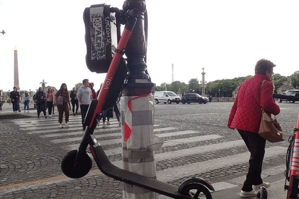 Paris compte plus d’une dizaine d’opérateurs engagés sur le marché de la location en free floating de trottinettes électriques (illustration).