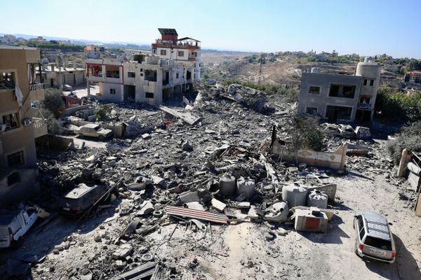 Scène de destruction dans la région de Sidon ce jeudi 26 septembre 2024 après les bombardements israéliens