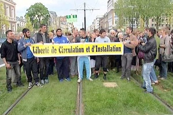 Une manifestation a eu lieu au Havre contre l'expulsion des Roms.