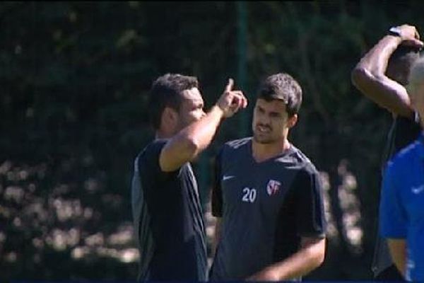 Le FC Metz à l'entraînement.