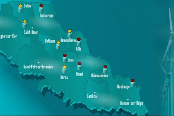 La qualité de l'air est médiocre à mauvaise sur l'ensemble de la région