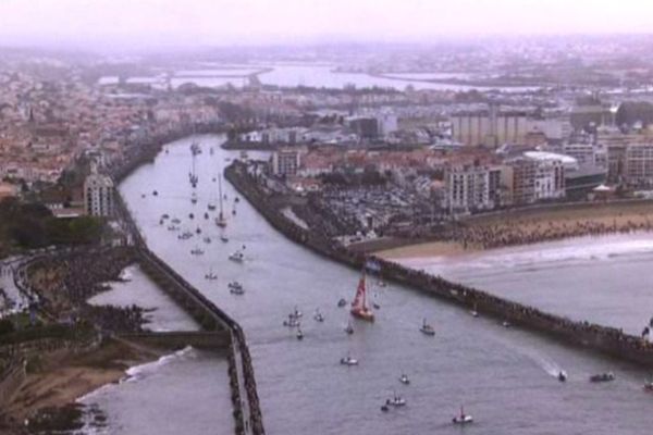 Kito et son bateau ont pris le large, samedi midi, depuis les Sables d'Olonne