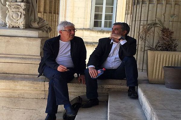 Montpellier - les 2 principaux prévenus dans l'affaire de corruption de Saint-Cyprien - 6 juin 2016.