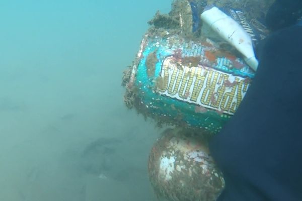 Des canettes, des moteurs, les déchets sont nombreux dans le port de Toulon.