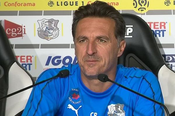 L'entraîneur de l'ASC Christophe Pélissier en conférence de presse avant le premier match de la saison 2018-2019