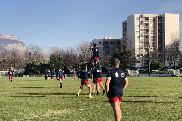 Dernier entrainement à Seyssins avant le match contre Oyonnax