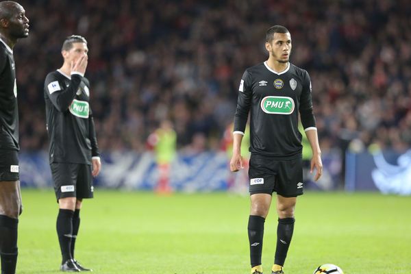 Chambly lors de la rencontre face aux Herbiers, en demi-finale de la Coupe de France le 17 avril 2018.