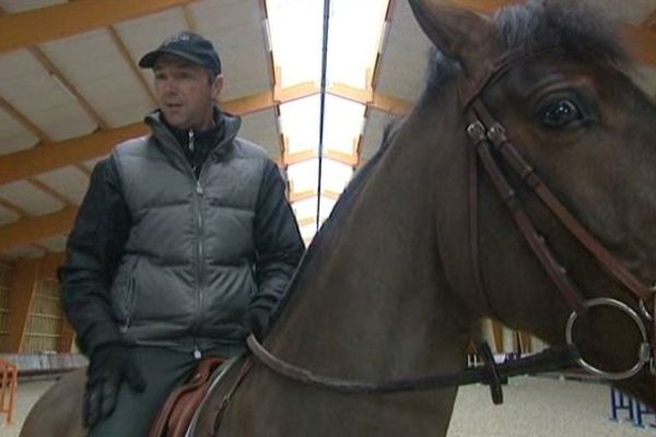 Patrice Delaveau et Lacrimoso avec qui il a gagné le Grand prix de Leipzig le 19 janvier dernier