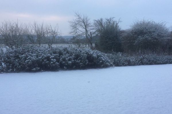 Neige à Avesnes-sur-Helpe ce lundi matin