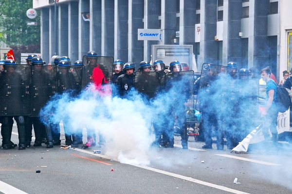 Manifestation contre la Loi travail à Lille le 12 mai 2016.