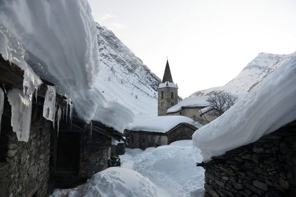 Illustration. Le village de Bonneval-sur-Arc (Savoie) a été recouvert d'un épais manteau neigeux en ce début du mois de mars.