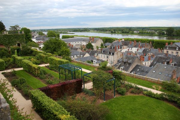 Vue des jardins de Blois 