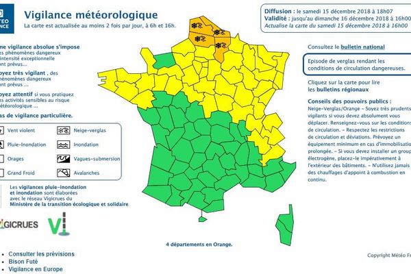 Vigilance jaune à la neige et au verglas en Alsace