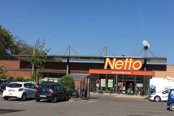 Le supermarché Netto à Prévessins-Moëns (Ain).